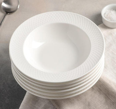 White Porcelain Deep Plate For Soup